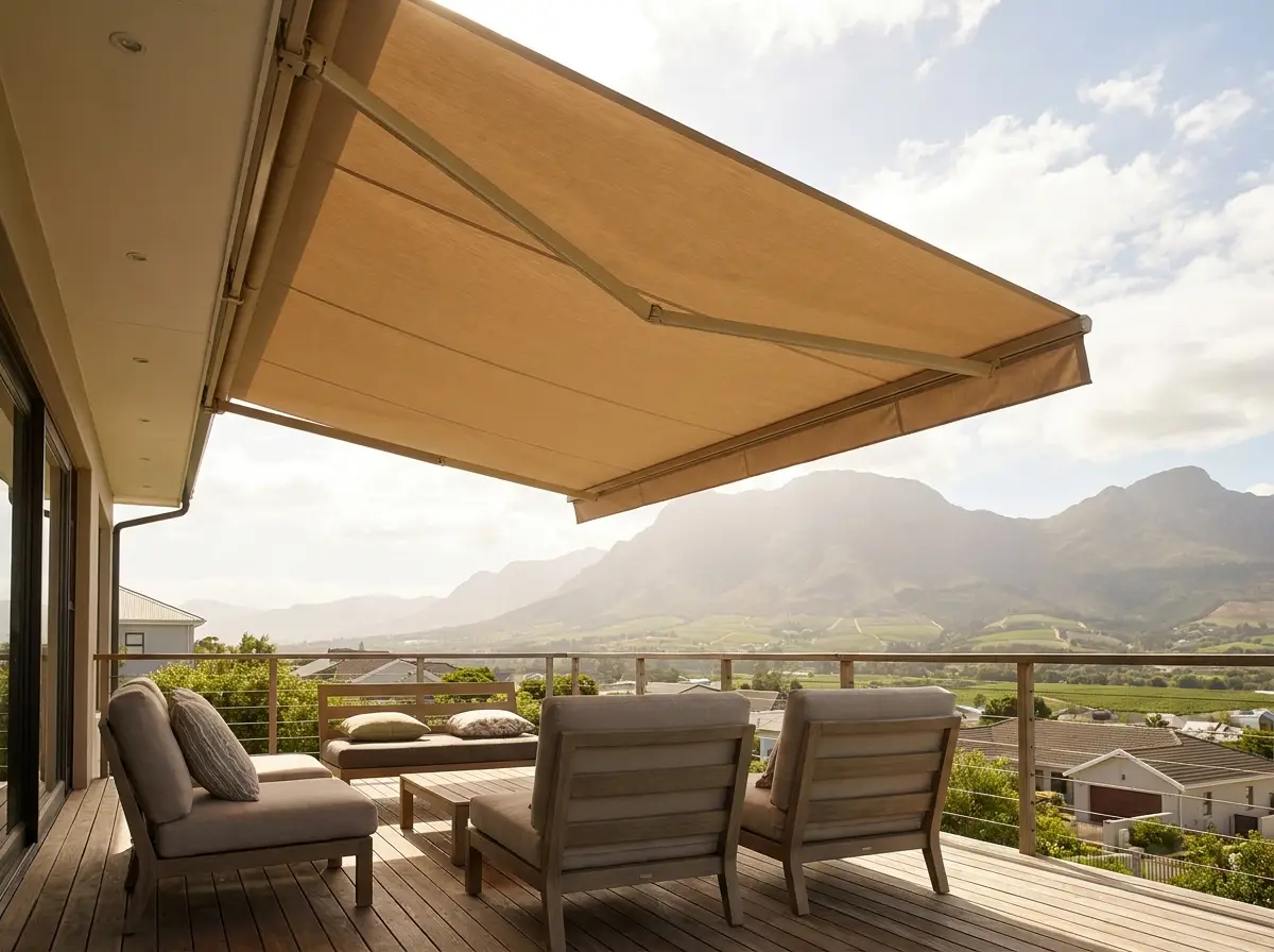 Folding-Arm Awnings fitted in a Plattekloof home